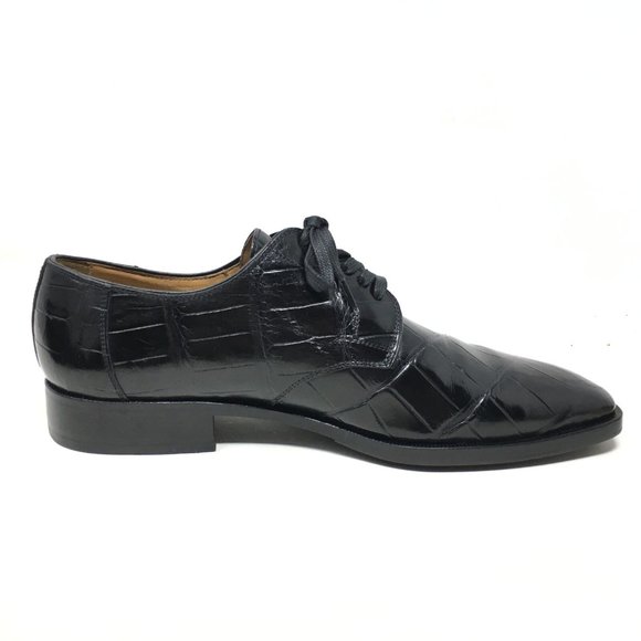 Zelli Oxfords Shoes Size 10.5 Black Full Crocodile main image 9